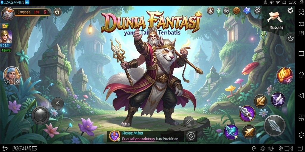 Screenshot dari gameplay seru di 9ZKGAMES, menunjukkan pertempuran epik.