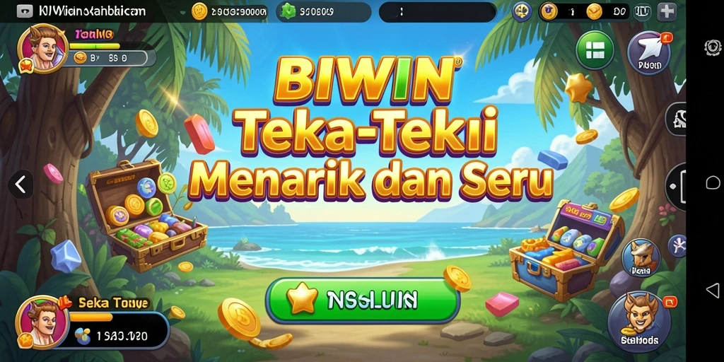 Screenshot gameplay BIWIN dengan berbagai tantangan puzzle menarik.