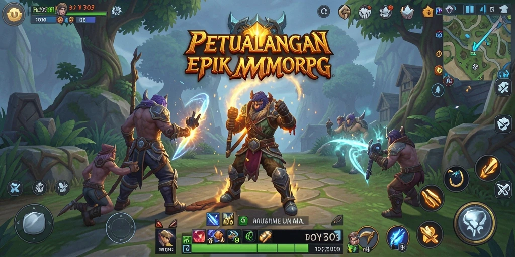 Tangkapan layar dari gameplay <strong>BOY303</strong> menampilkan aksi seru dalam pertempuran MMORPG.