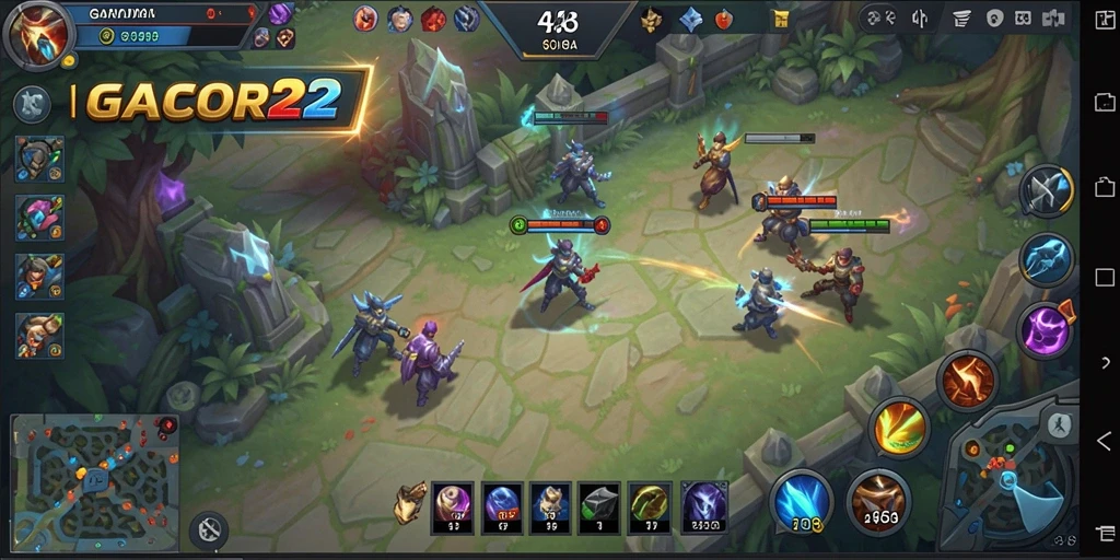 Tampilan utama gameplay GACOR22 yang seru dan dinamis.