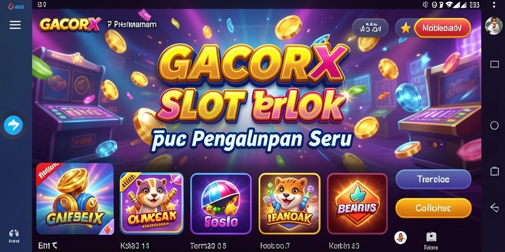 Tampilan game Slot GACORX dengan grafik menawan dan fitur menarik.