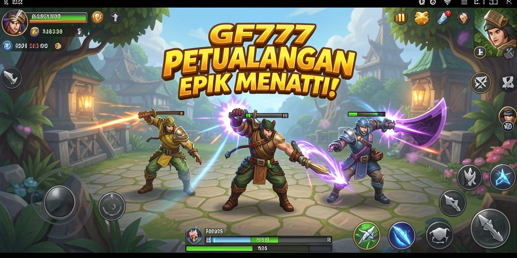 Tangkapan layar menampilkan aksi seru dalam gameplay GF777.