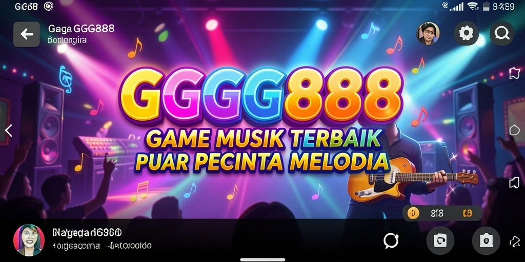 Screenshot GGG888 menunjukkan gameplay musik yang menarik dan interaktif.