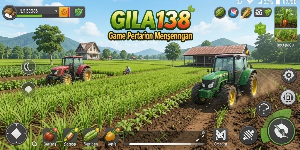 Screenshot utama GILA138 menampilkan gameplay menyenangkan bertani.