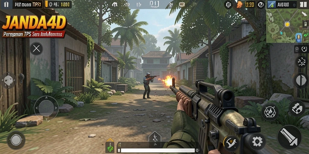 Gameplay aksi intens JANDA4D dengan grafis menawan.