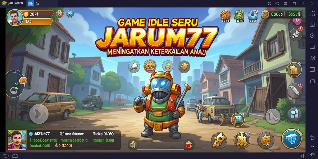Tampilan gameplay seru dari JARUM77 yang mengasyikkan.