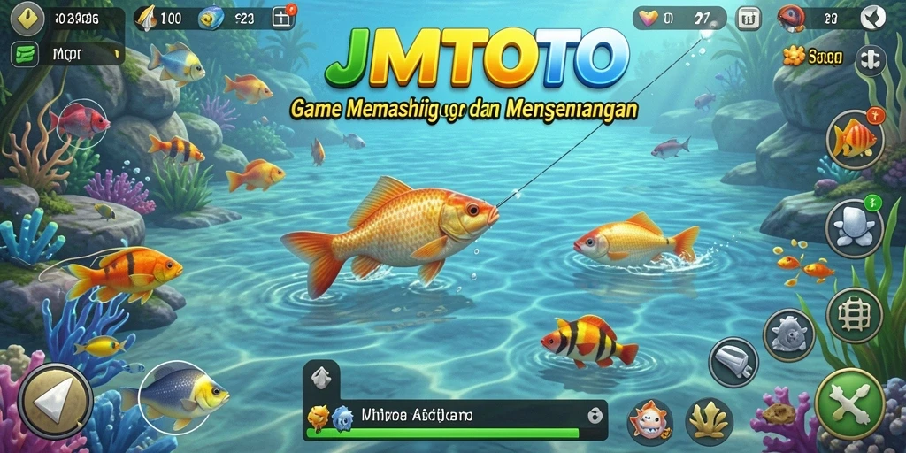 Tampilan menarik dari gameplay JMTOTO saat menangkap ikan.