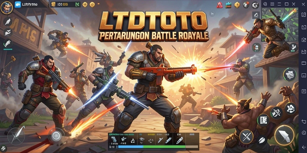Tampilan gameplay LTDTOTO yang mendebarkan dalam pertempuran Battle Royale.