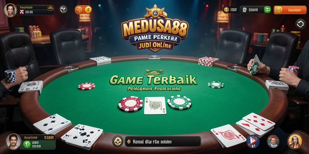 Gameplay poker menarik di MEDUSA88 dengan grafis yang menawan.