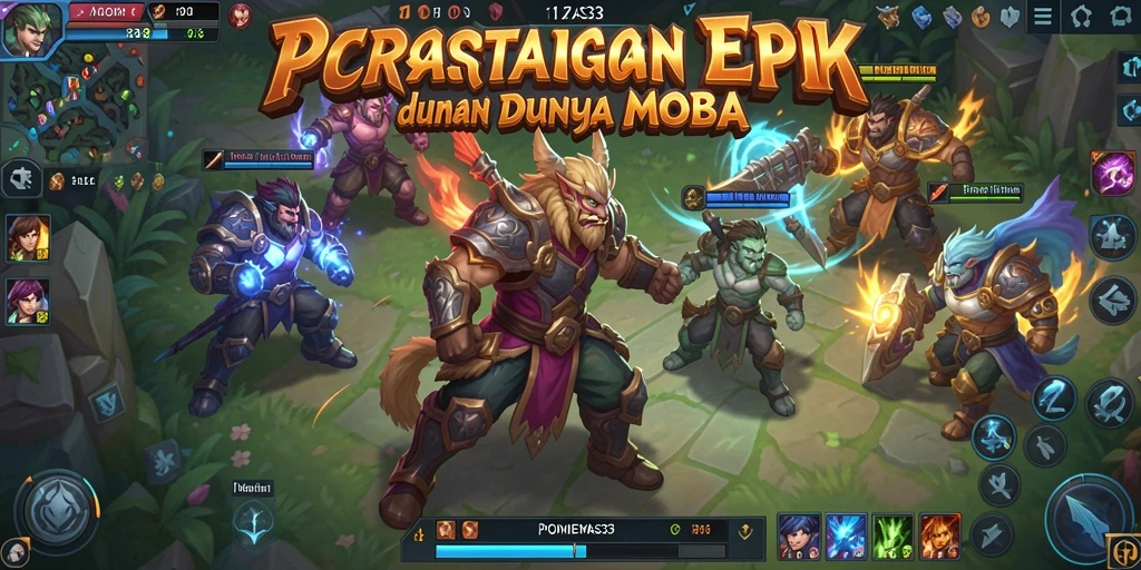 Gameplay seru dalam pertandingan MOBA di POHONEMAS33.