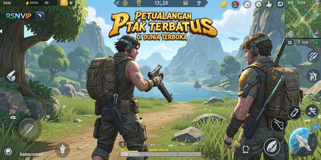 Screenshot tampilan gameplay Open World RSNVIP yang menakjubkan.