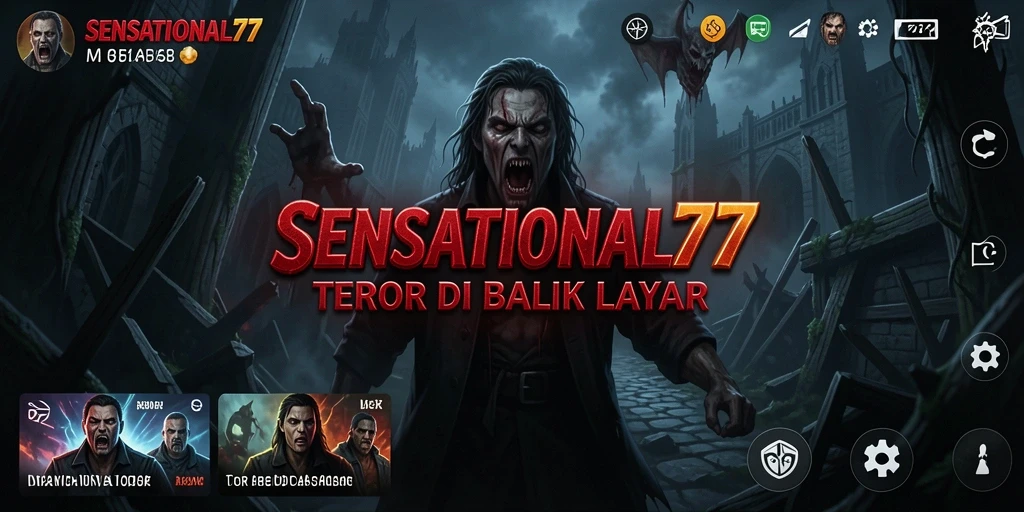 Tangkapan layar menampilkan adegan menegangkan dari gameplay SENSATIONAL77.